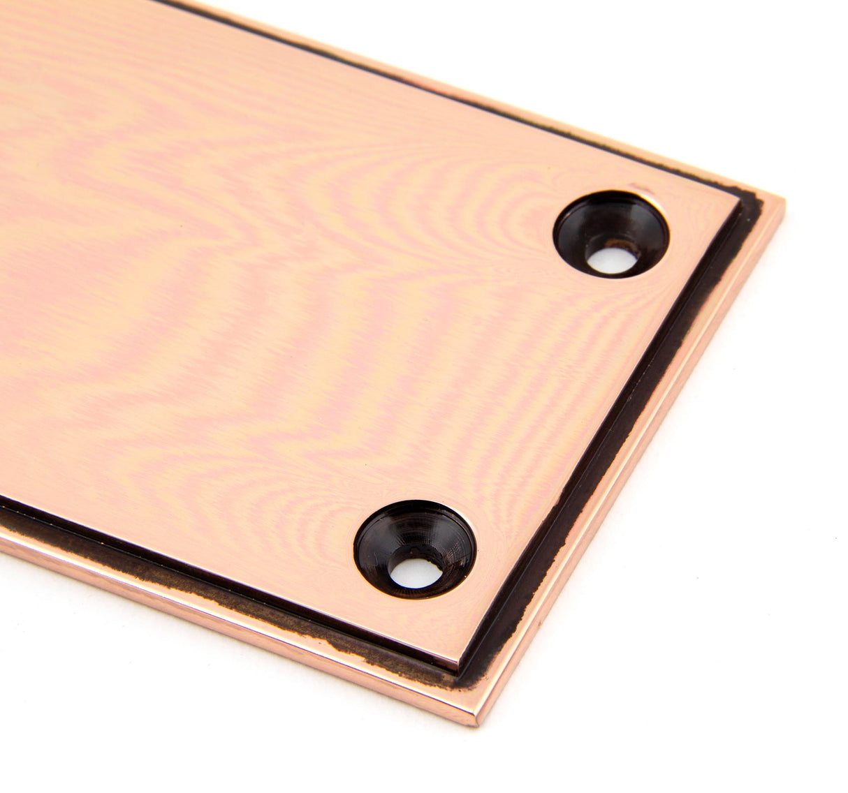 From The Anvil - Polished Bronze 300mm Art Deco Fingerplate | Sku. 45393 | Trade Door Handles.