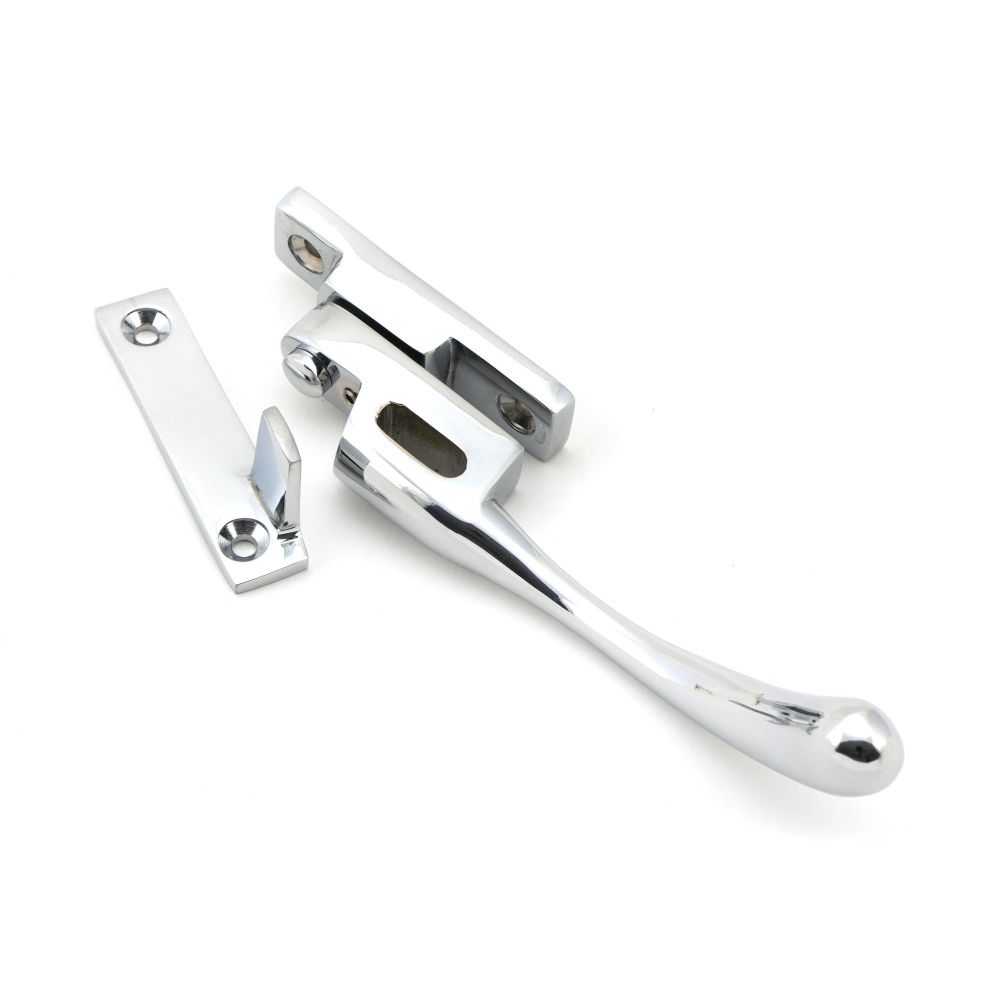 From The Anvil - Polished Chrome Night-Vent Locking Peardrop Fastener - RH | Sku. 45395 | Trade Door Handles.
