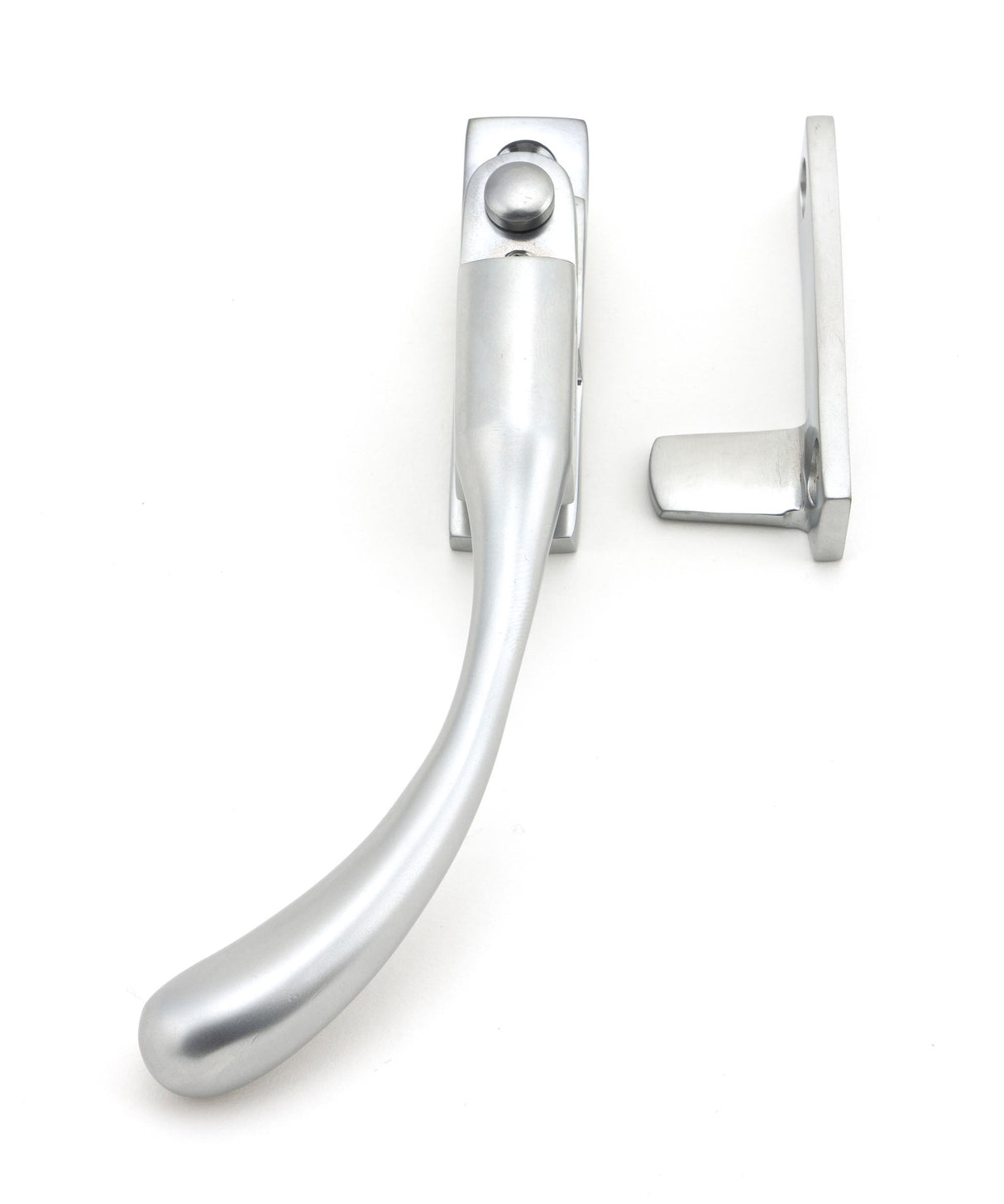 From The Anvil - Satin Chrome Night-Vent Locking Peardrop Fastener - LH | Sku. 45398 | Trade Door Handles.