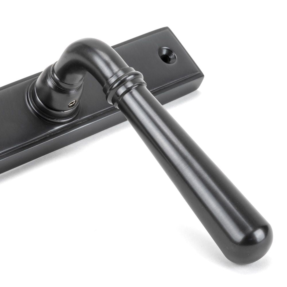 From The Anvil - Aged Bronze Newbury Slimline Lever Espag. Latch Set | Sku. 45418 | Trade Door Handles.