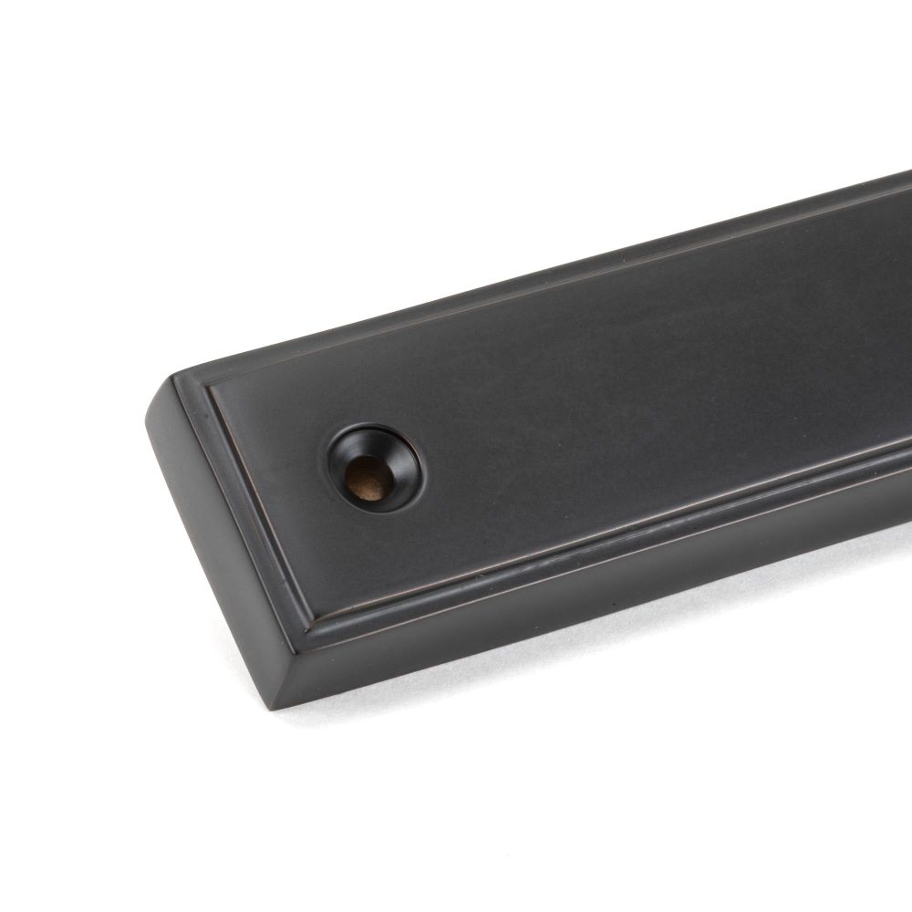 From The Anvil - Aged Bronze Reeded Slimline Lever Espag. Latch Set | Sku. 45427 | Trade Door Handles.