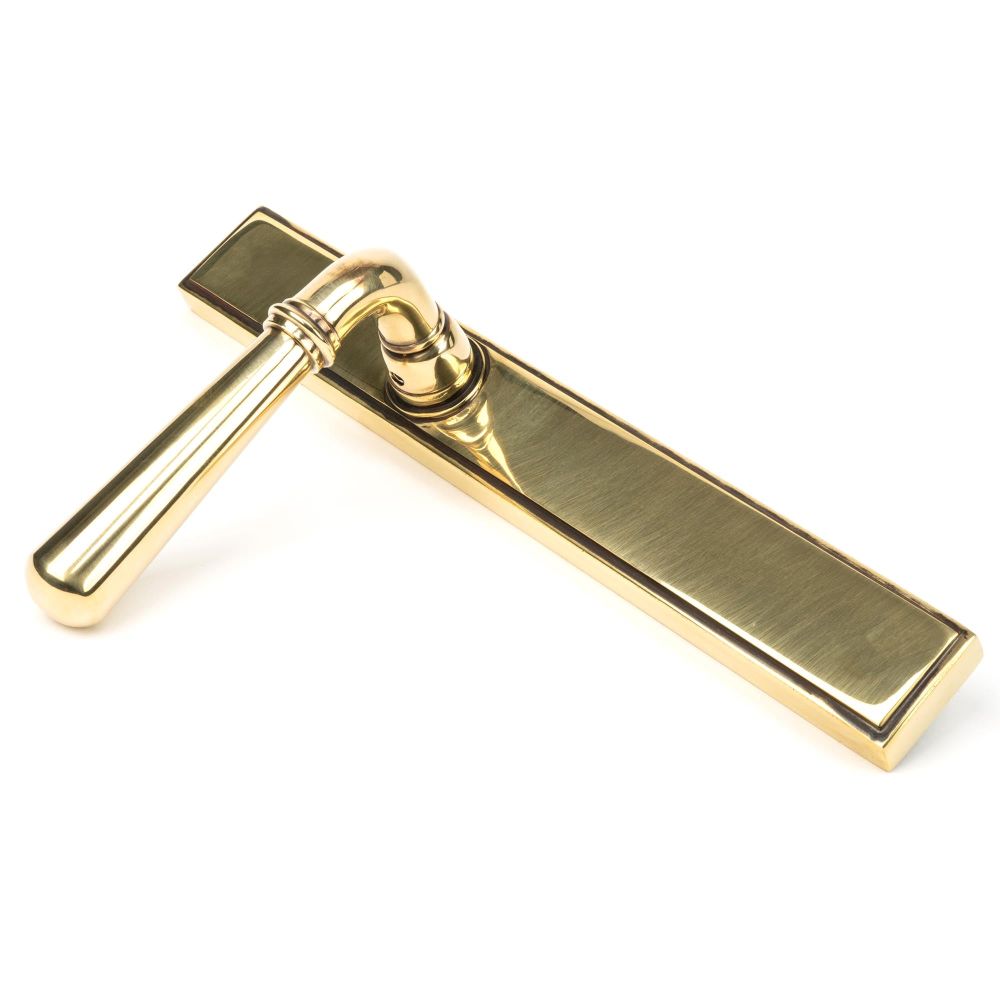 From The Anvil - Aged Brass Newbury Slimline Lever Espag. Latch Set | Sku. 45429 | Trade Door Handles.