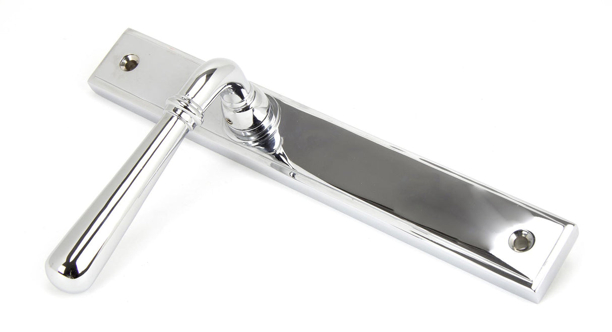 From The Anvil - Polished Chrome Newbury Slimline Lever Espag. Latch Set | Sku. 45431 | Trade Door Handles.