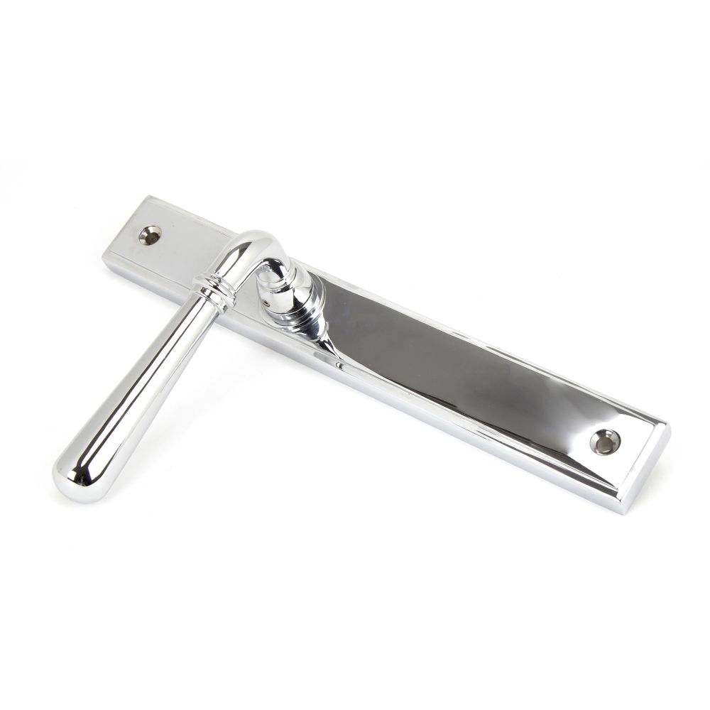 From The Anvil - Polished Chrome Newbury Slimline Lever Espag. Latch Set | Sku. 45431 | Trade Door Handles.