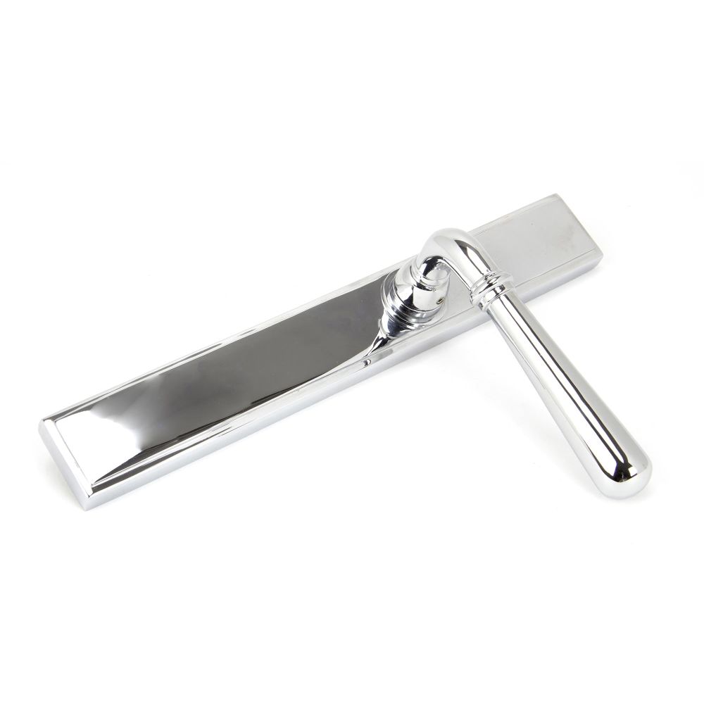 From The Anvil - Polished Chrome Newbury Slimline Lever Espag. Latch Set | Sku. 45431 | Trade Door Handles.