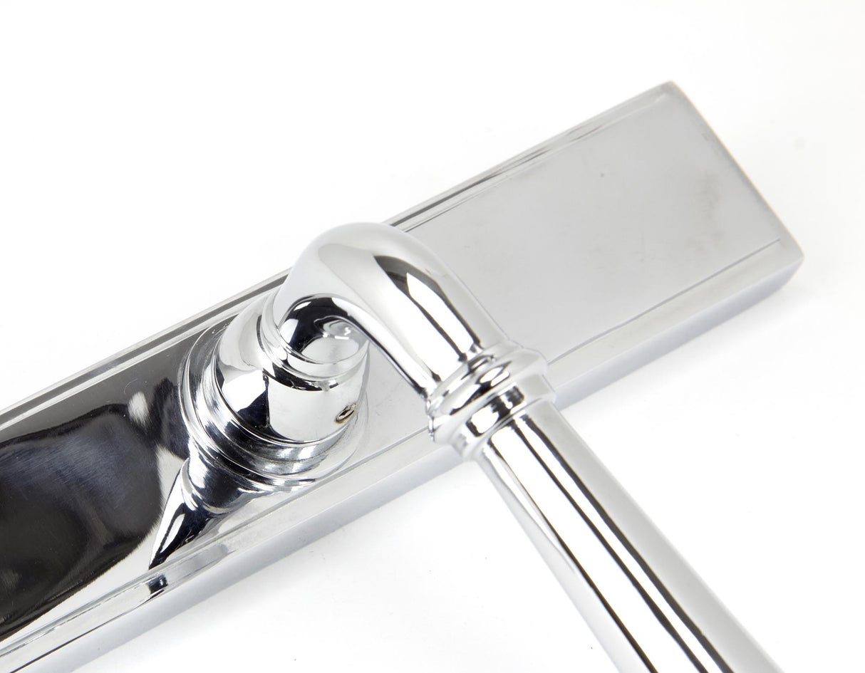 From The Anvil - Polished Chrome Newbury Slimline Lever Espag. Latch Set | Sku. 45431 | Trade Door Handles.