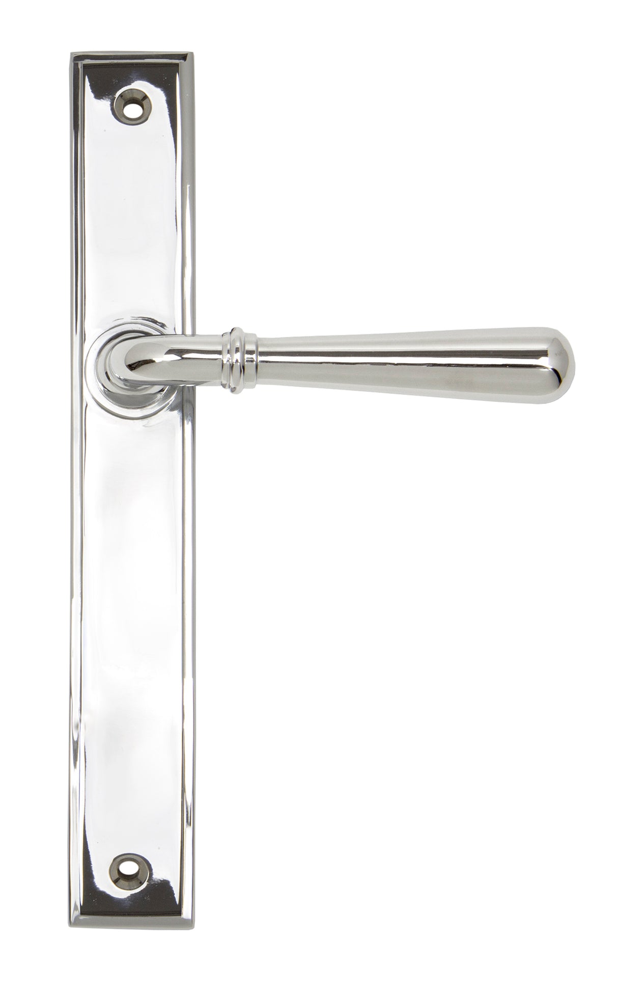 From The Anvil - Polished Chrome Newbury Slimline Lever Espag. Latch Set | Sku. 45431 | Trade Door Handles.