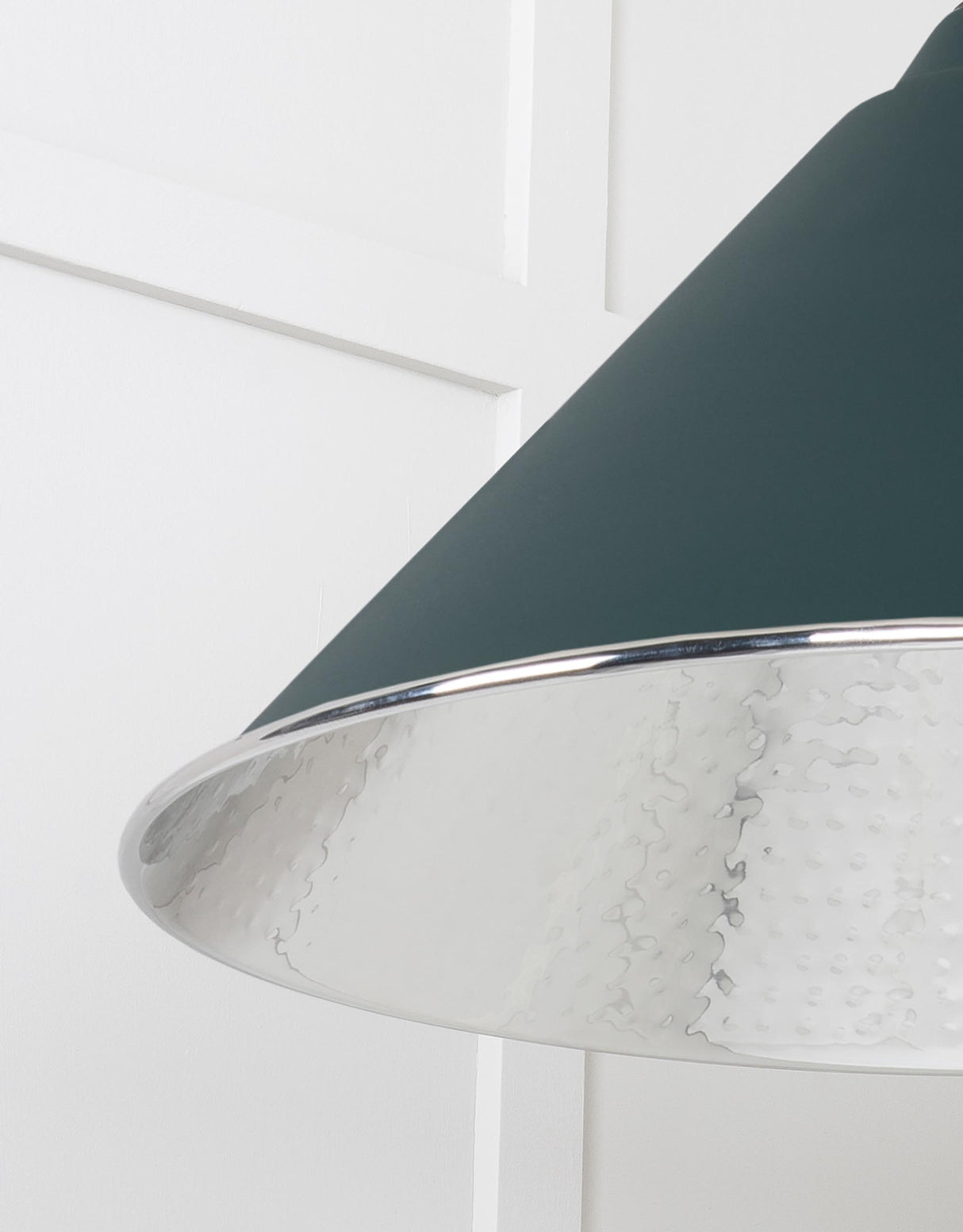 From The Anvil - Hammered Nickel Hockley Pendant in Dingle | Sku. 45433DI | Trade Door Handles.