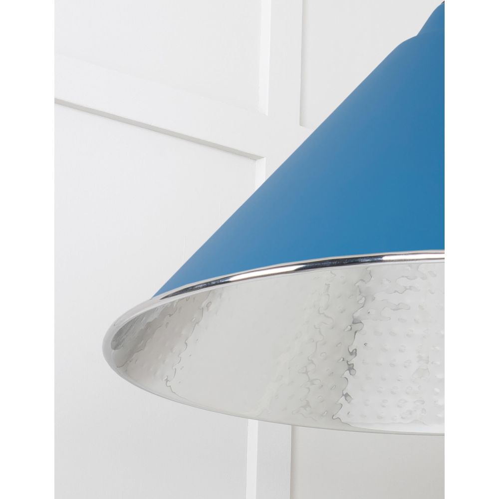 From The Anvil - Hammered Nickel Hockley Pendant in Upstream | Sku. 45433U | Trade Door Handles.