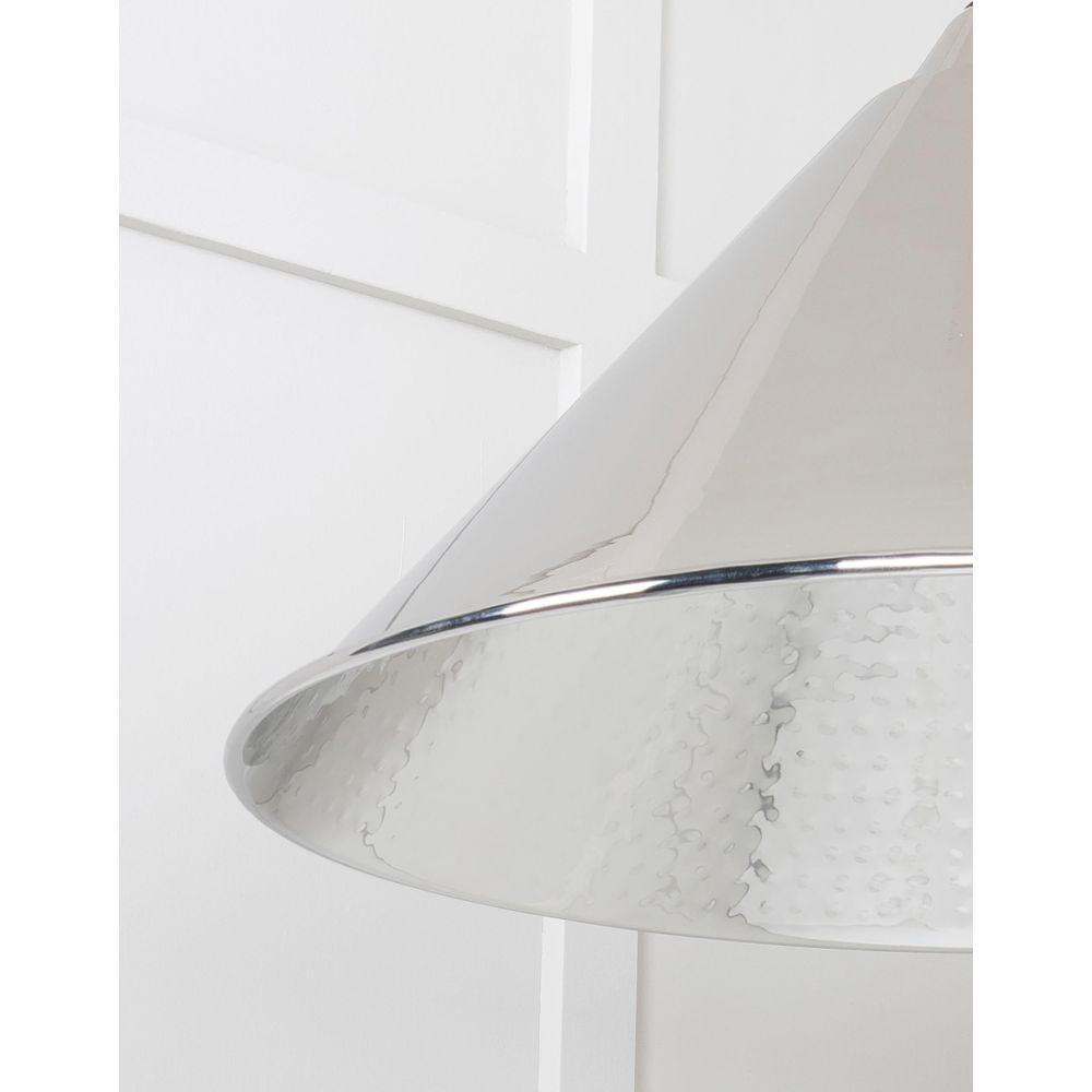 From The Anvil - Hammered Nickel Hockley Pendant | Sku. 45433 | Trade Door Handles.