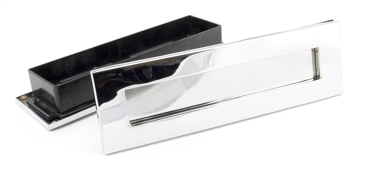 From The Anvil - Polished Chrome Traditional Letterbox | Sku. 45444 | Trade Door Handles.