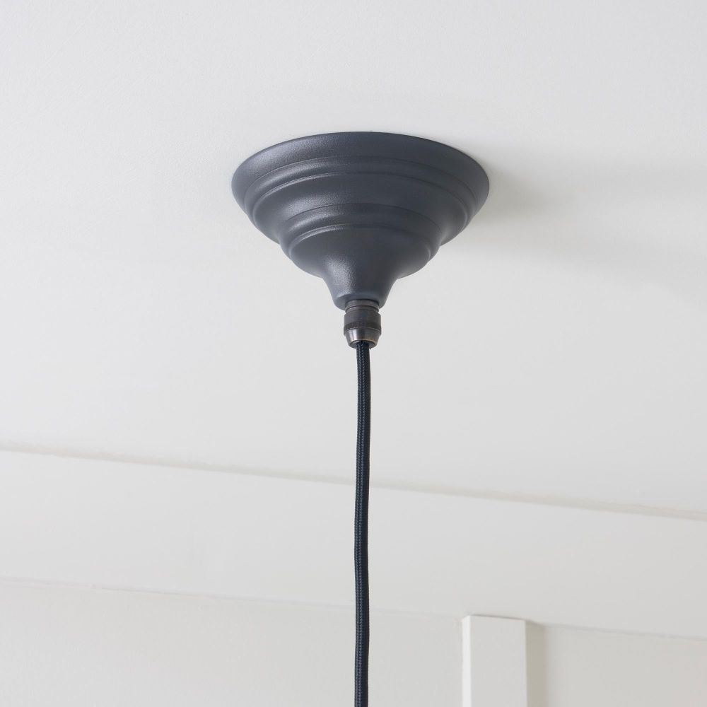 From The Anvil - Hammered Nickel Harborne Pendant in Slate | Sku. 45472SL | Trade Door Handles.