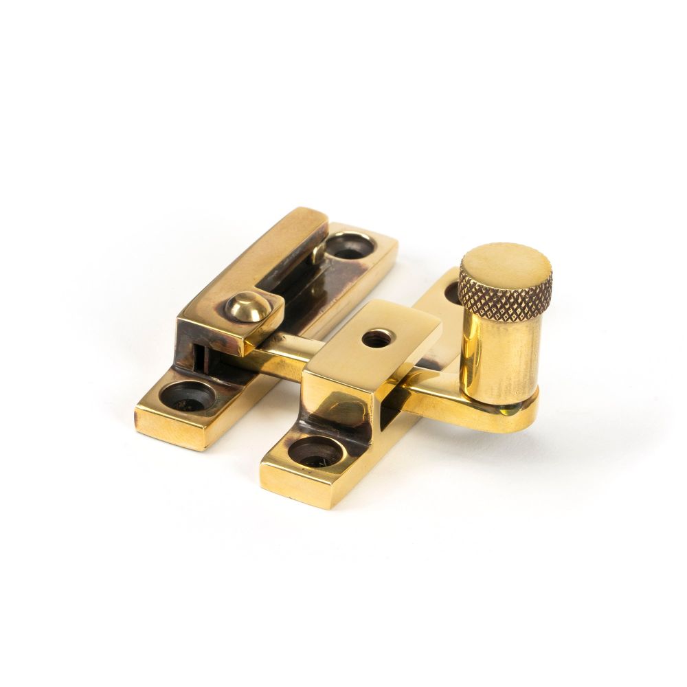 From The Anvil - Aged Brass Brompton Quadrant Fastener - Narrow | Sku. 45478 | Trade Door Handles.