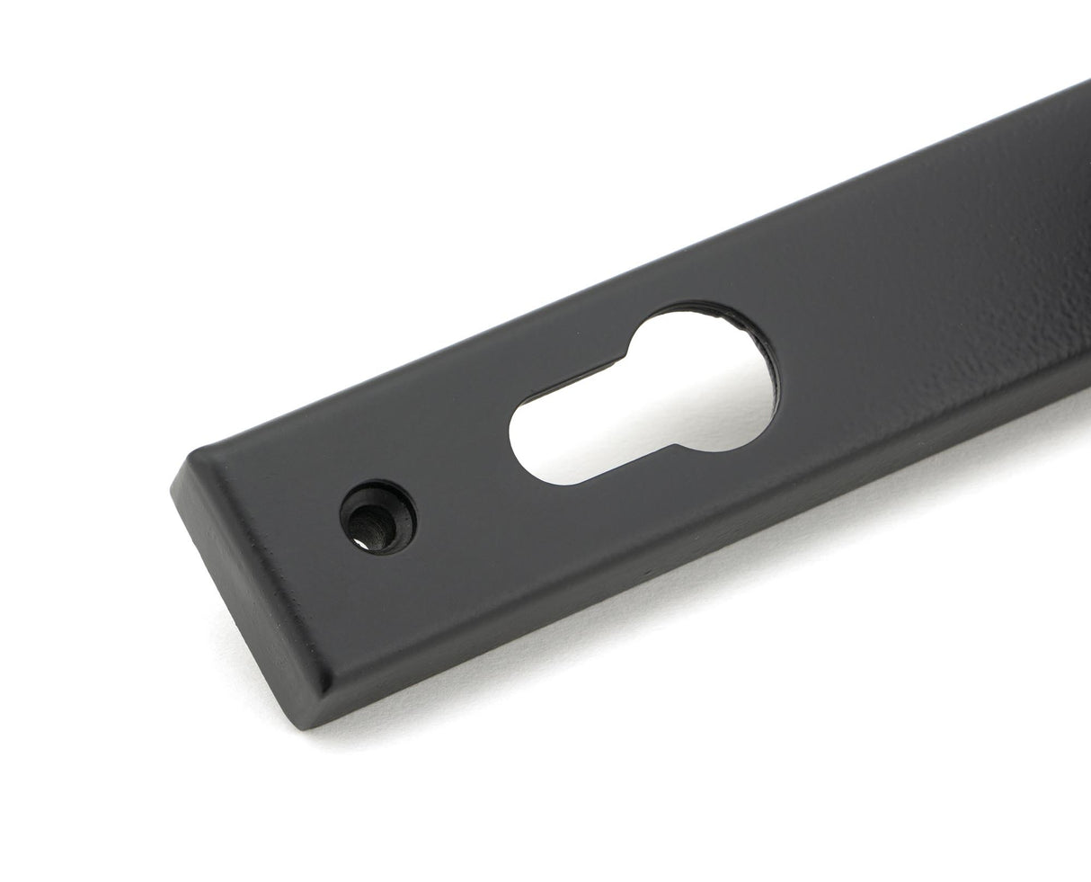 From The Anvil - Matt Black Brompton Slimline Lever Espag. Lock Set | Sku. 45528 | Trade Door Handles.