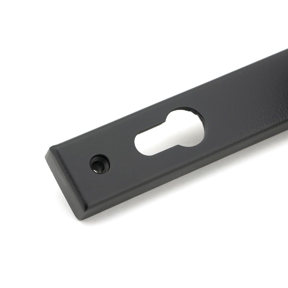 From The Anvil - Matt Black Brompton Slimline Lever Espag. Lock Set | Sku. 45528 | Trade Door Handles.