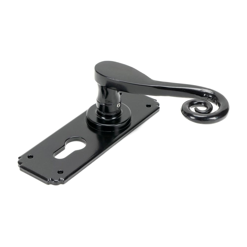 From The Anvil - Black Monkeytail Lever Euro Lock Set | Sku. 45591 | Trade Door Handles.