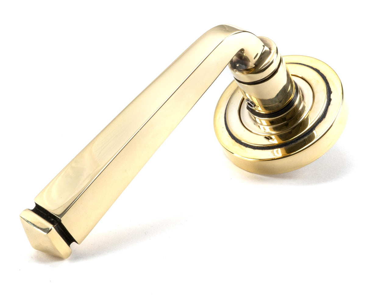 From The Anvil - Aged Brass Avon Round Lever on Rose Set (Art Deco) | Sku. 45612 | Trade Door Handles.