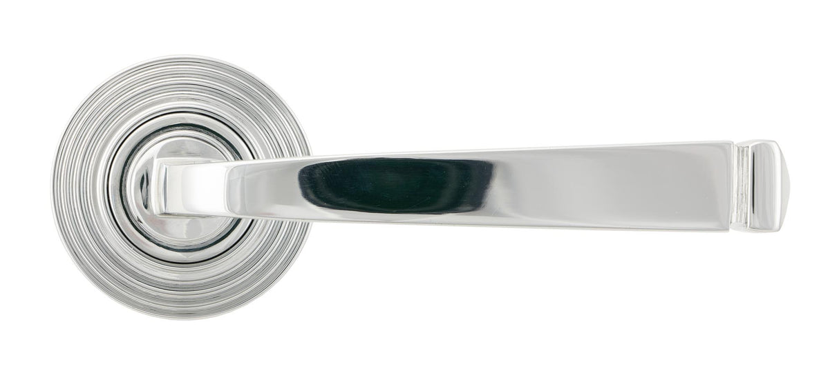 From The Anvil - Polished Chrome Avon Round Lever on Rose Set (Beehive) | Sku. 45617 | Trade Door Handles.