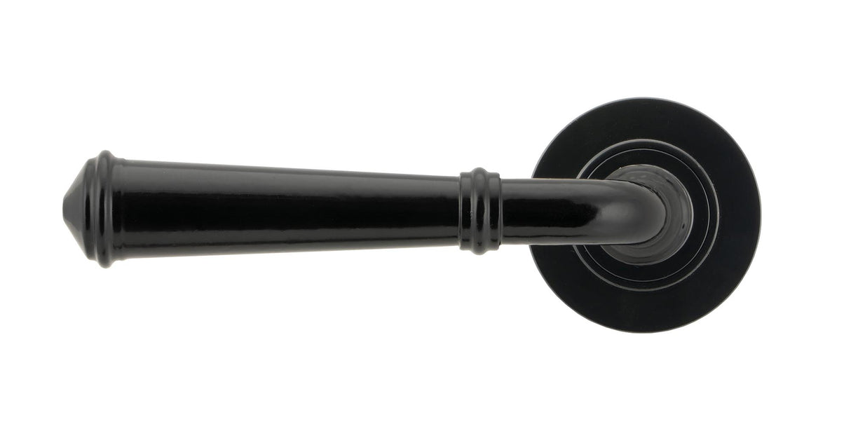 From The Anvil - Black Regency Lever on Rose Set (Plain) | Sku. 45635 | Trade Door Handles.