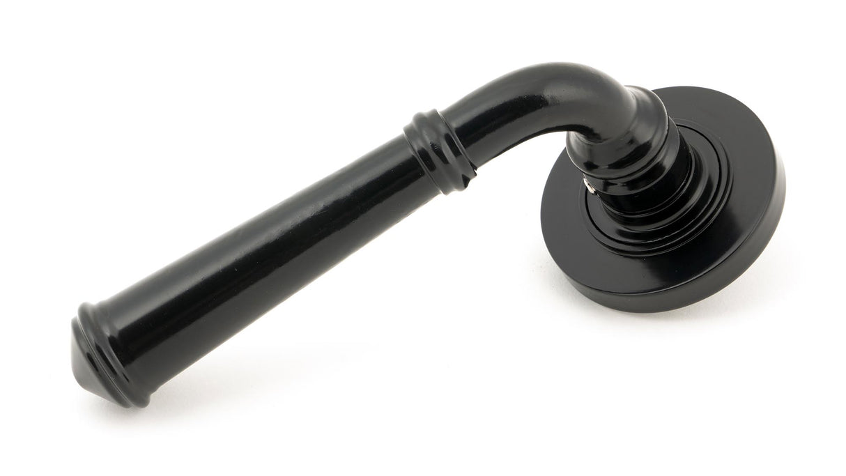 From The Anvil - Black Regency Lever on Rose Set (Plain) | Sku. 45635 | Trade Door Handles.