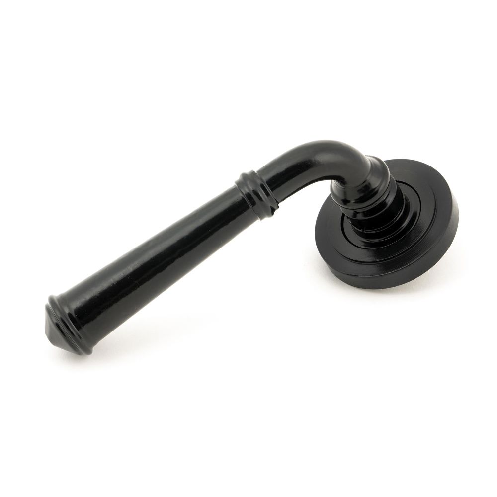 From The Anvil - Black Regency Lever on Rose Set (Art Deco) | Sku. 45636 | Trade Door Handles.