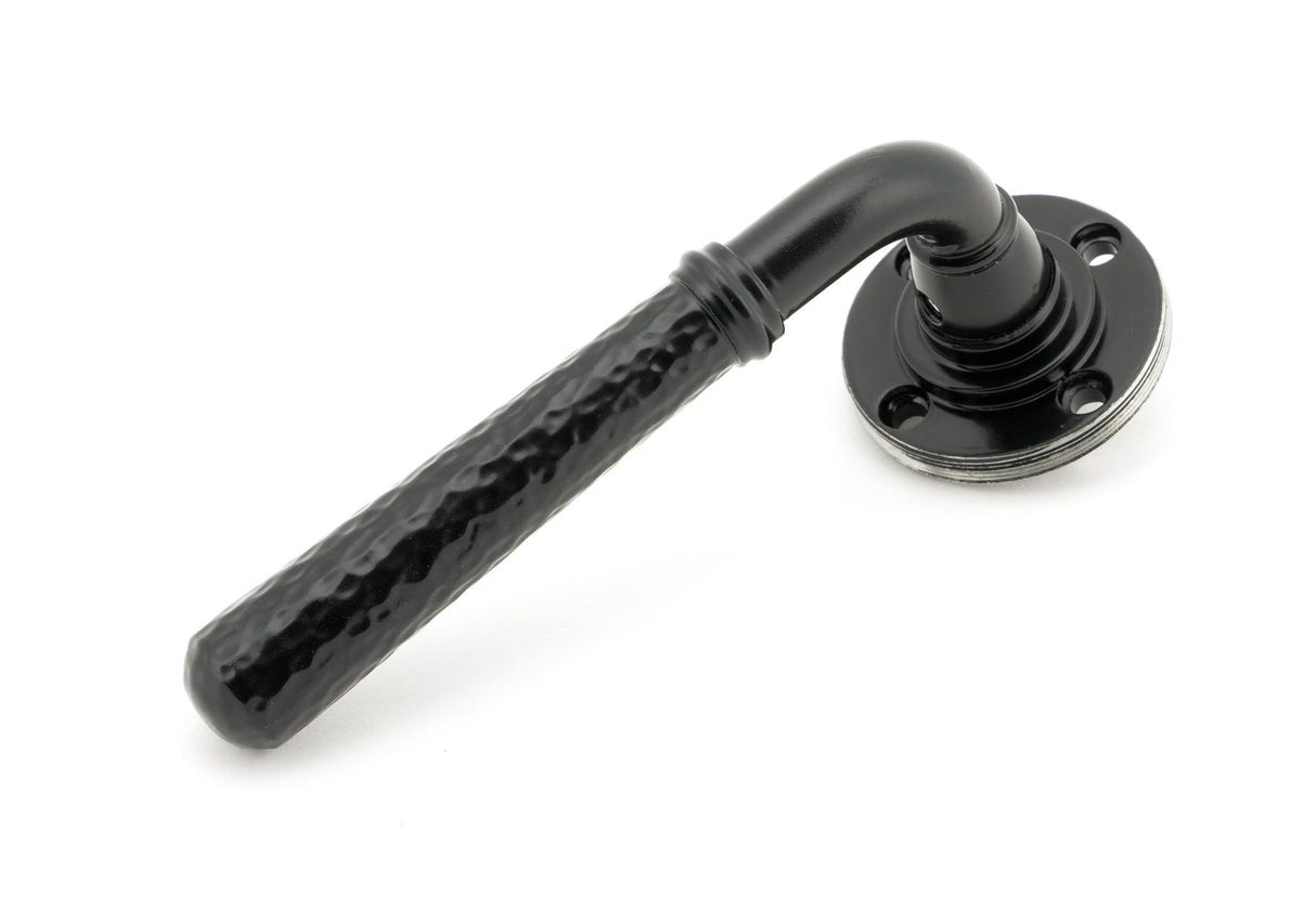 From The Anvil - Black Hammered Newbury Lever on Rose Set (Beehive) | Sku. 45649 | Trade Door Handles.