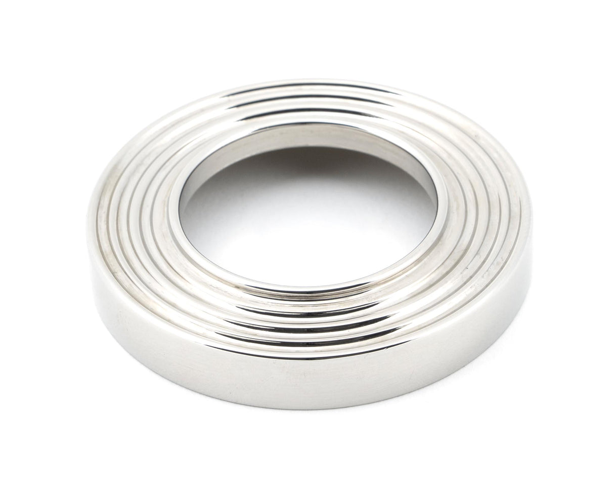 From The Anvil - Polished Chrome Brompton Lever on Rose Set (Beehive) | Sku. 45665 | Trade Door Handles.