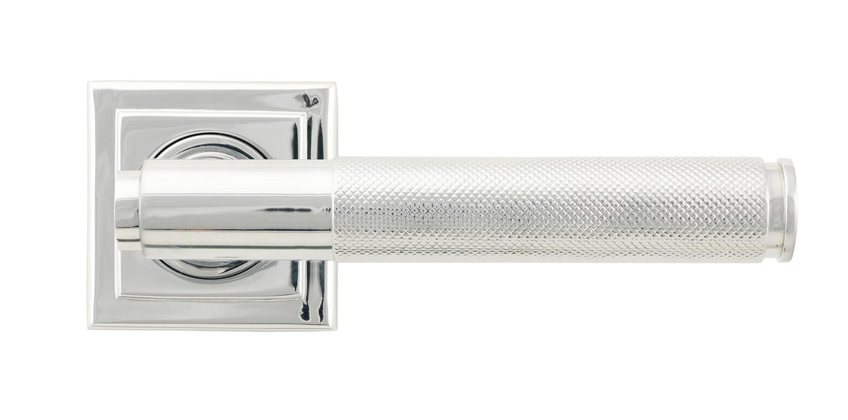 From The Anvil - Polished Chrome Brompton Lever on Rose Set (Square) | Sku. 45666 | Trade Door Handles.