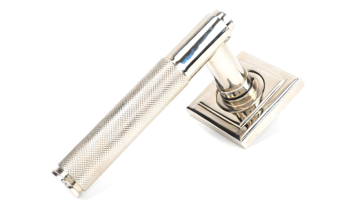 From The Anvil - Polished Nickel Brompton Lever on Rose Set (Square) | Sku. 45670 | Trade Door Handles.