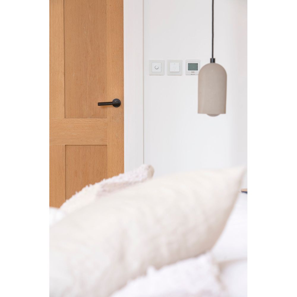 From The Anvil - Black Brompton Lever on Rose Set (Plain) | Sku. 45671 | Trade Door Handles.