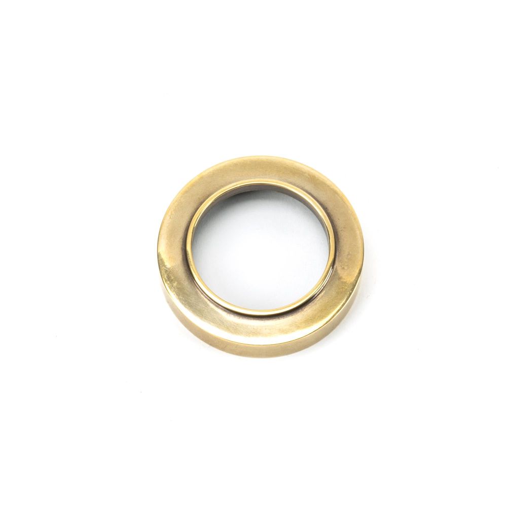 From The Anvil - Aged Brass Round Escutcheon (Plain) | Sku. 45683 | Trade Door Handles.