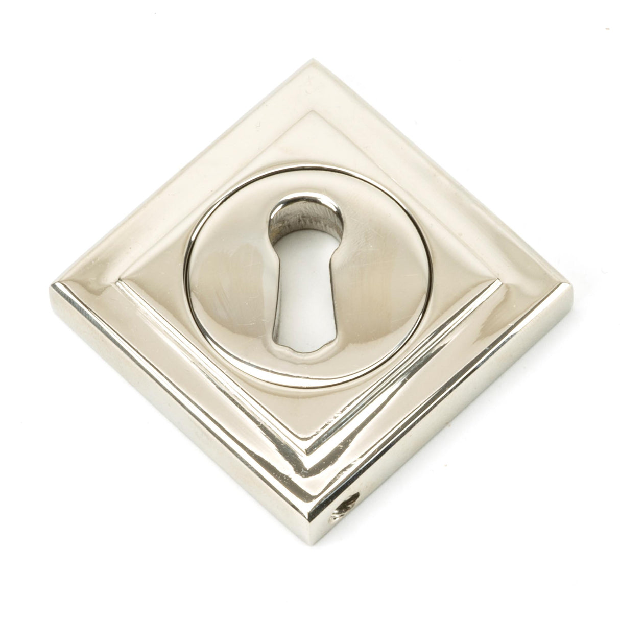 From The Anvil - Polished Nickel Round Escutcheon (Square) | Sku. 45694 | Trade Door Handles.