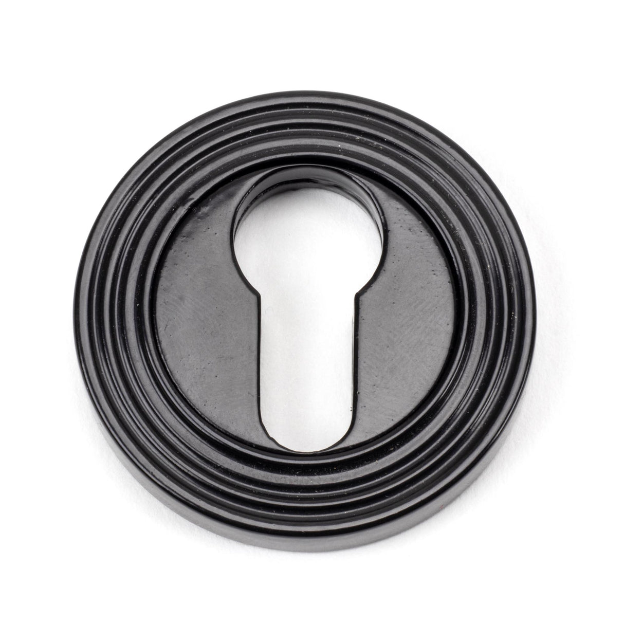 From The Anvil - Black Round Euro Escutcheon (Beehive) | Sku. 45721 | Trade Door Handles.