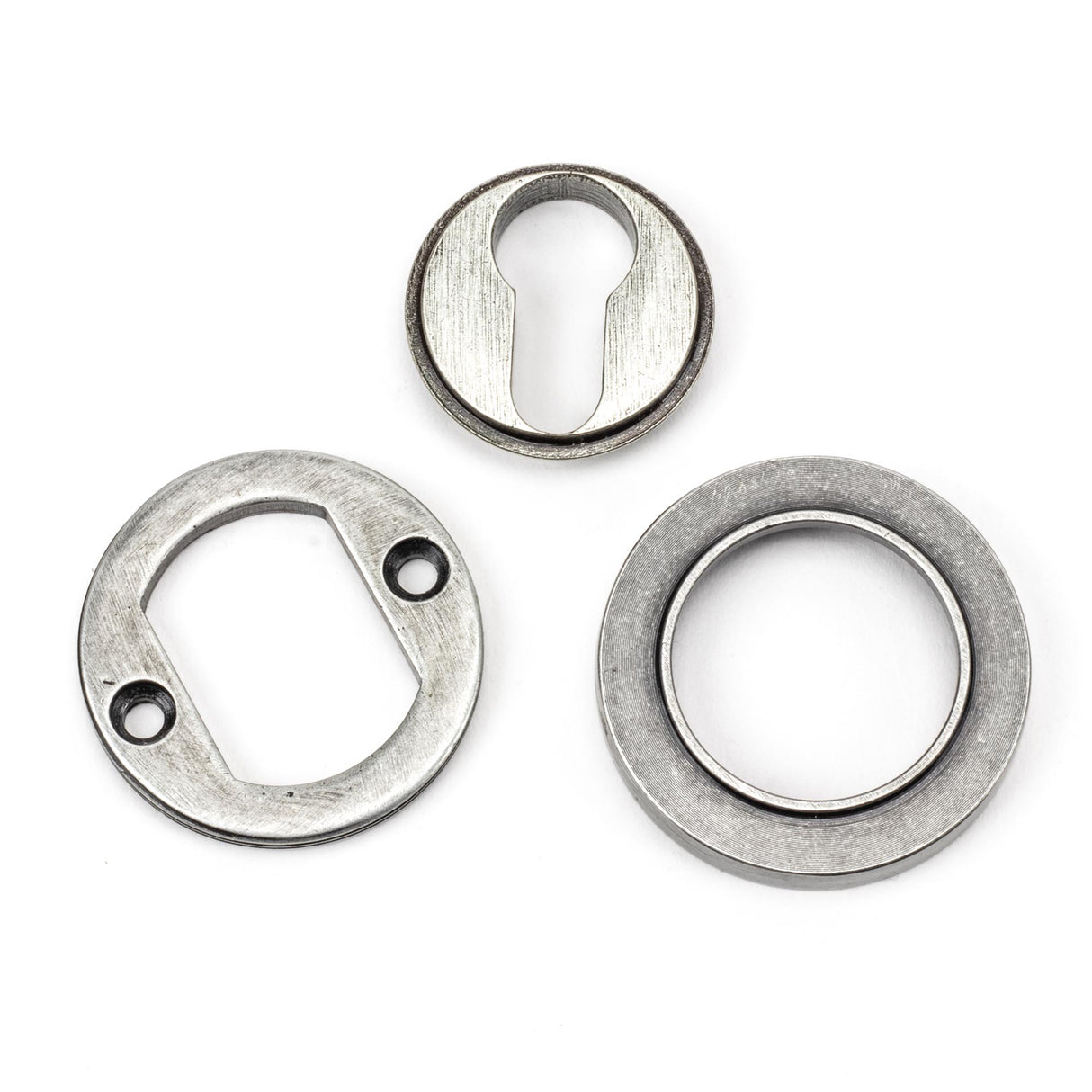 From The Anvil - Pewter Round Euro Escutcheon (Plain) | Sku. 45727 | Trade Door Handles.