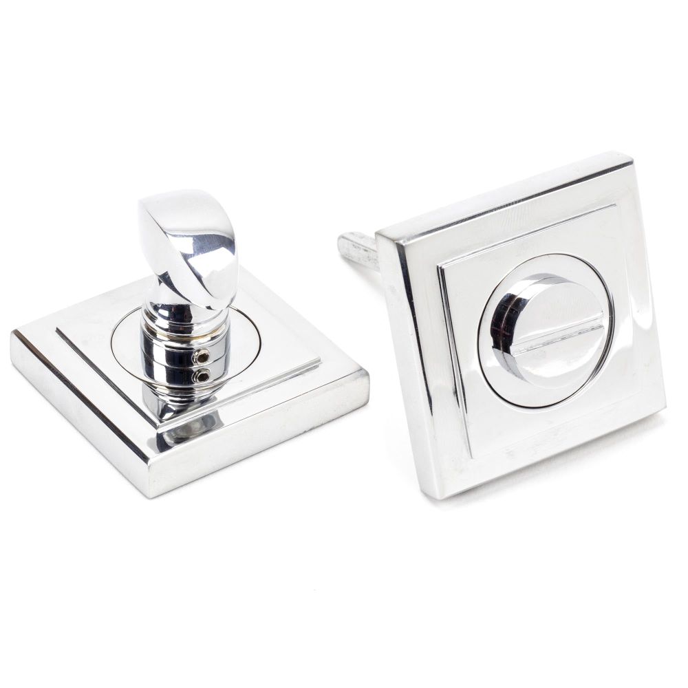 From The Anvil - Polished Chrome Round Thumbturn Set (Square) | Sku. 45738 | Trade Door Handles.