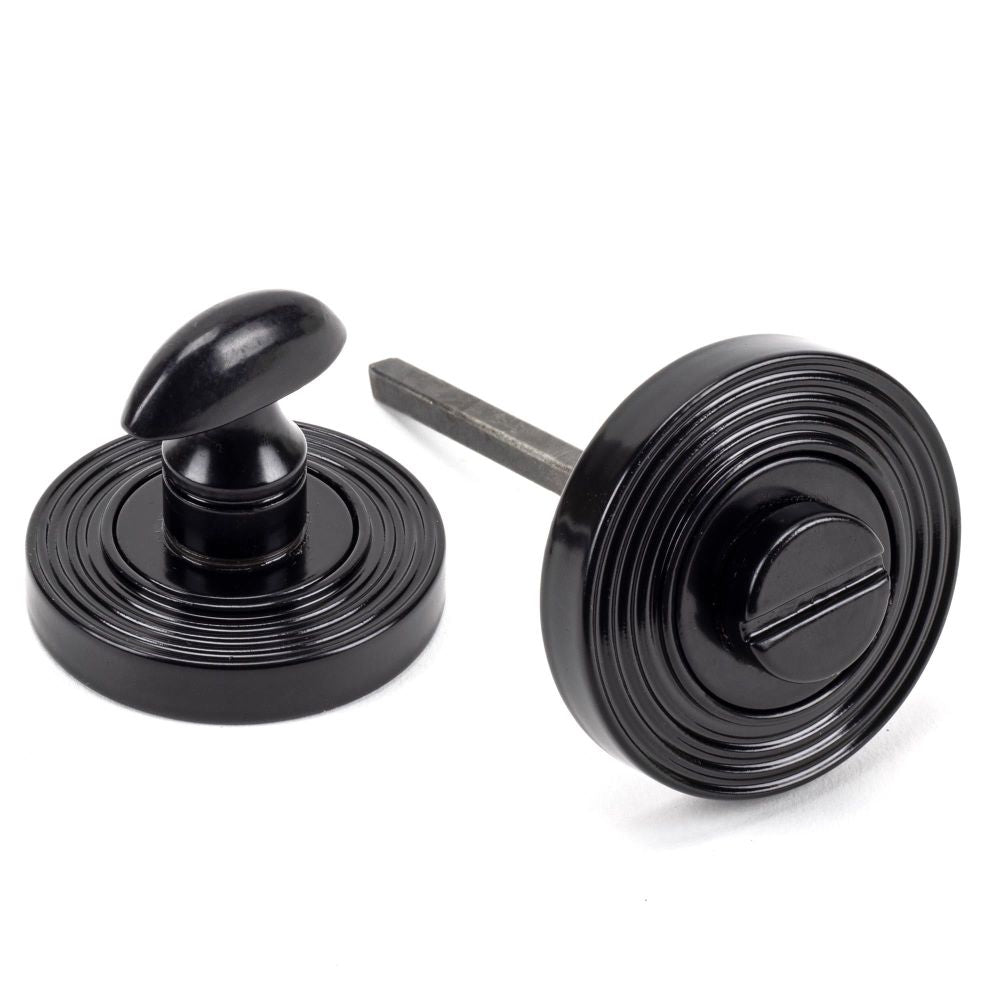 From The Anvil - Black Round Thumbturn Set (Beehive) | Sku. 45745 | Trade Door Handles.
