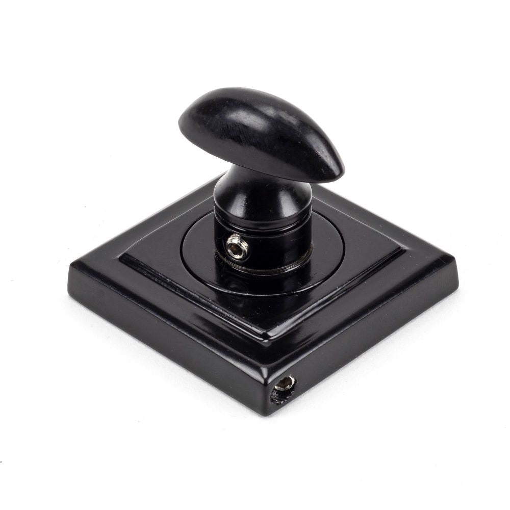 From The Anvil - Black Round Thumbturn Set (Square) | Sku. 45746 | Trade Door Handles.