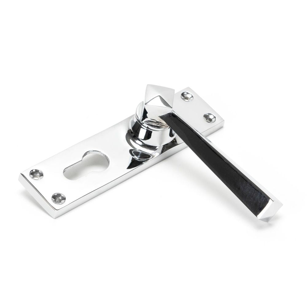 From The Anvil - Polished Chrome Straight Lever Euro Lock Set | Sku. 45762 | Trade Door Handles.