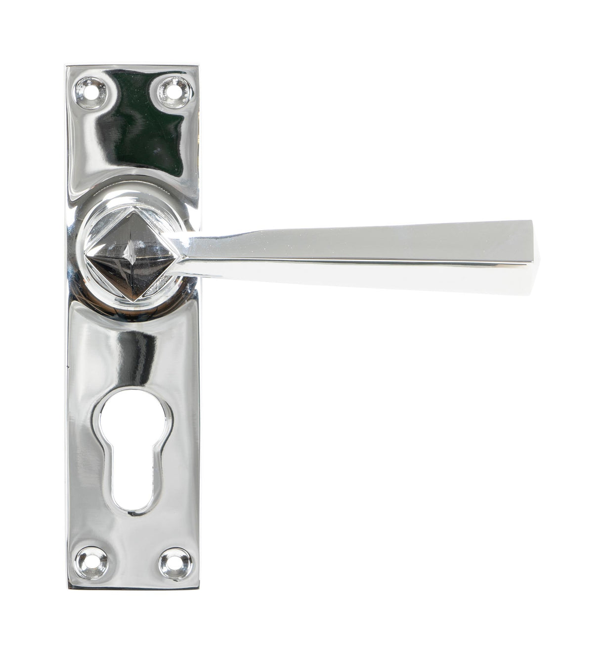 From The Anvil - Polished Chrome Straight Lever Euro Lock Set | Sku. 45762 | Trade Door Handles.