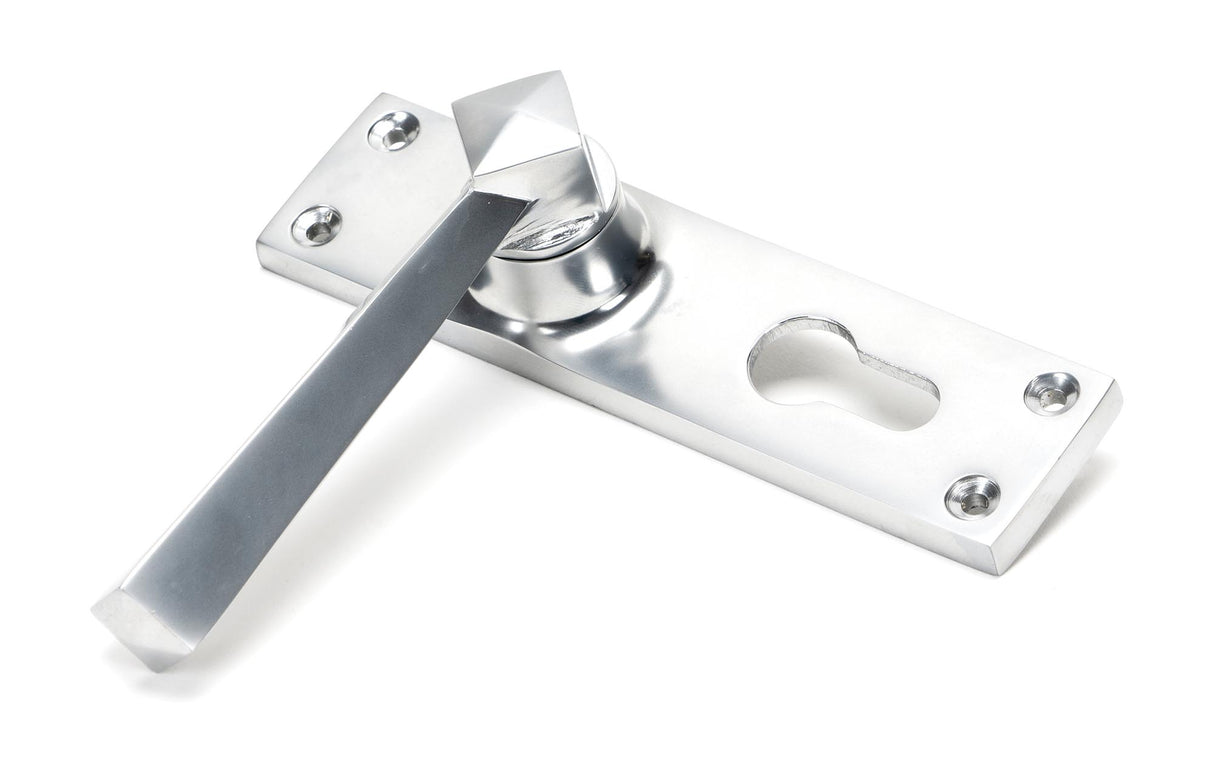 From The Anvil - Satin Chrome Straight Lever Euro Lock Set | Sku. 45763 | Trade Door Handles.