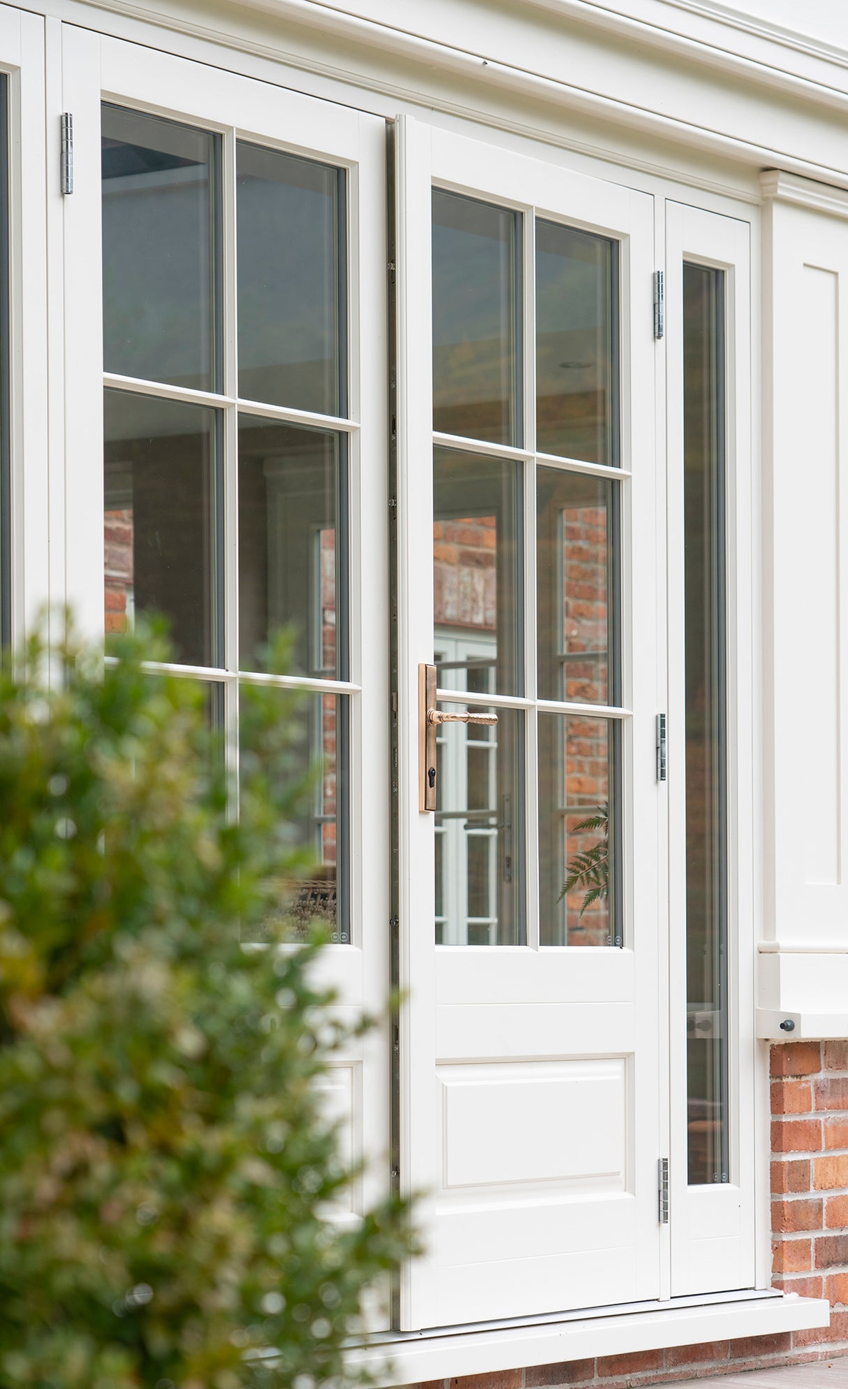 From The Anvil - Polished Bronze Hammered Newbury Slimline Espag. Lock Set | Sku. 45774 | Trade Door Handles.