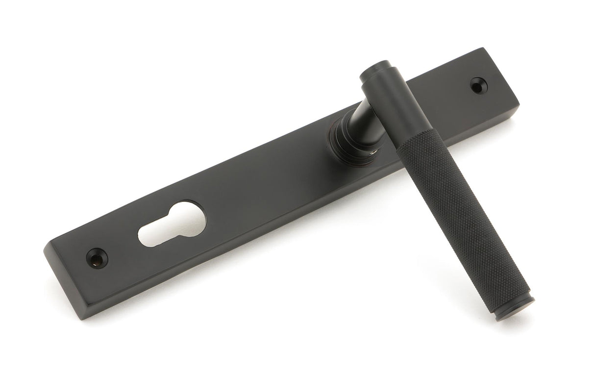 From The Anvil - Aged Bronze Brompton Slimline Lever Espag. Lock Set | Sku. 45775 | Trade Door Handles.