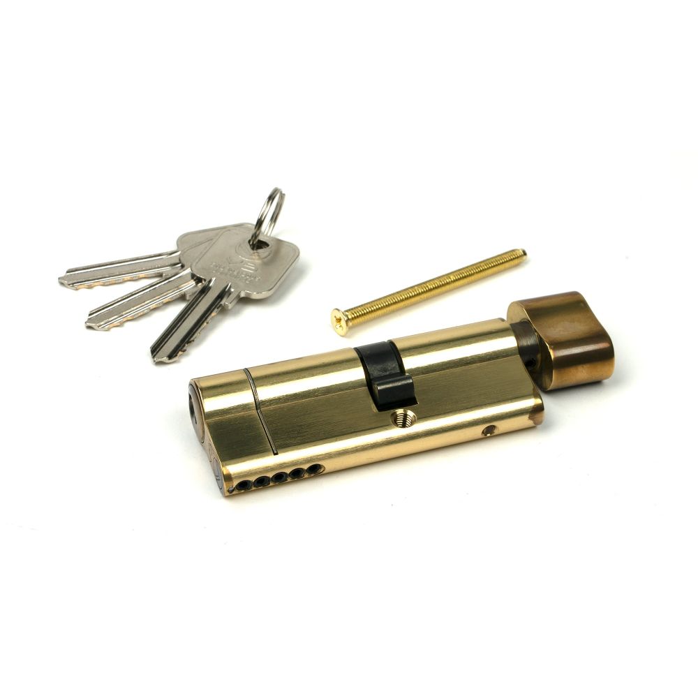 From The Anvil - Aged Brass 35T/45 5pin Euro Cylinder/Thumbturn | Sku. 45855 | Trade Door Handles.