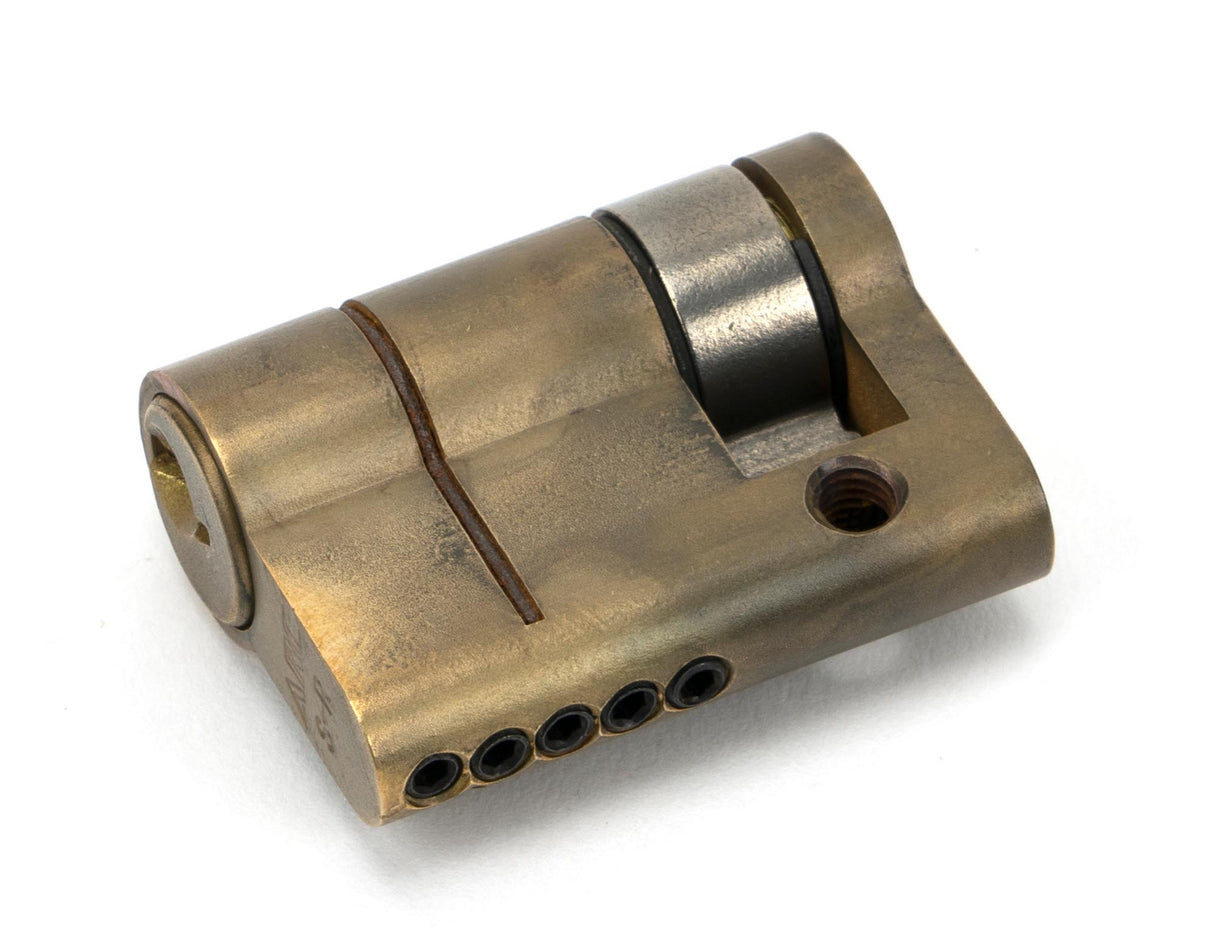 From The Anvil - Aged Brass 30/10 5pin Single Cylinder | Sku. 45879 | Trade Door Handles.