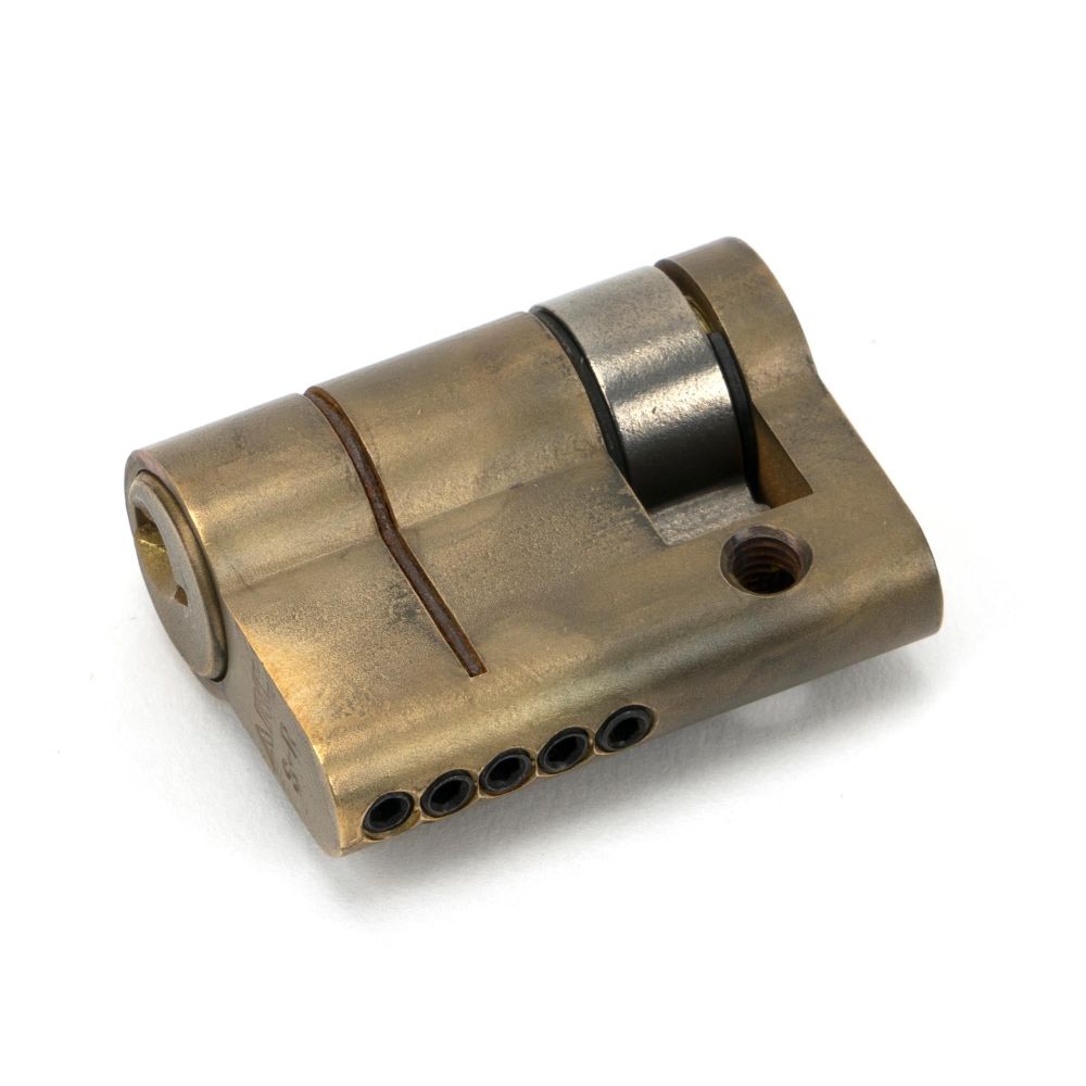 From The Anvil - Aged Brass 30/10 5pin Single Cylinder | Sku. 45879 | Trade Door Handles.