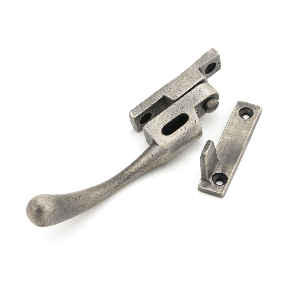 From The Anvil - Antique Pewter Night-Vent Locking Peardrop Fastener - LH | Sku. 45912 | Trade Door Handles.