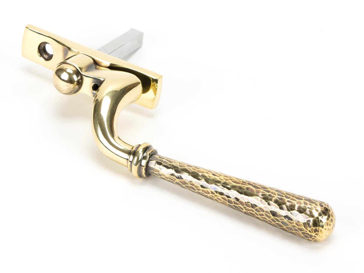 From The Anvil - Aged Brass Hammered Newbury Espag - LH | Sku. 45914 | Trade Door Handles.