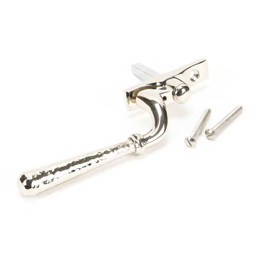 From The Anvil - Polished Nickel Hammered Newbury Espag - RH | Sku. 45917 | Trade Door Handles.