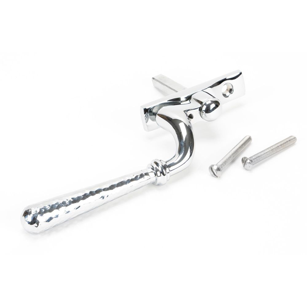 From The Anvil - Polished Chrome Hammered Newbury Espag - RH | Sku. 45919 | Trade Door Handles.