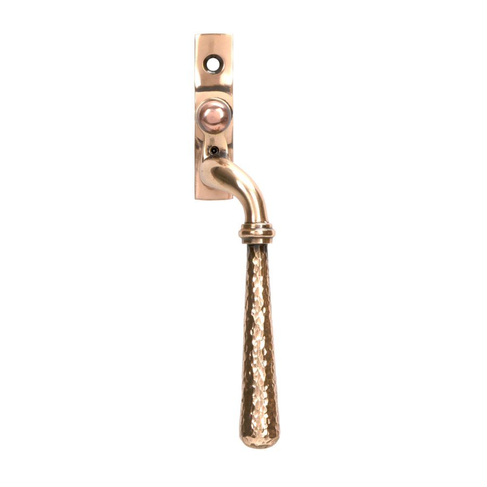 From The Anvil - Polished Bronze Hammered Newbury Espag - RH | Sku. 45923 | Trade Door Handles.